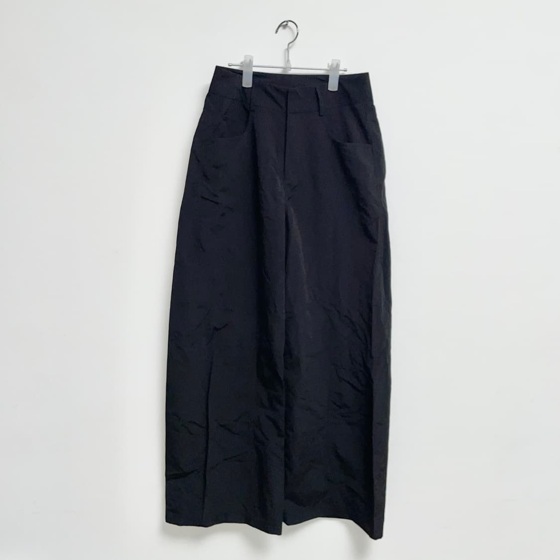 [옷장정리] 나일론 와이드팬츠 블랙 상품이미지2