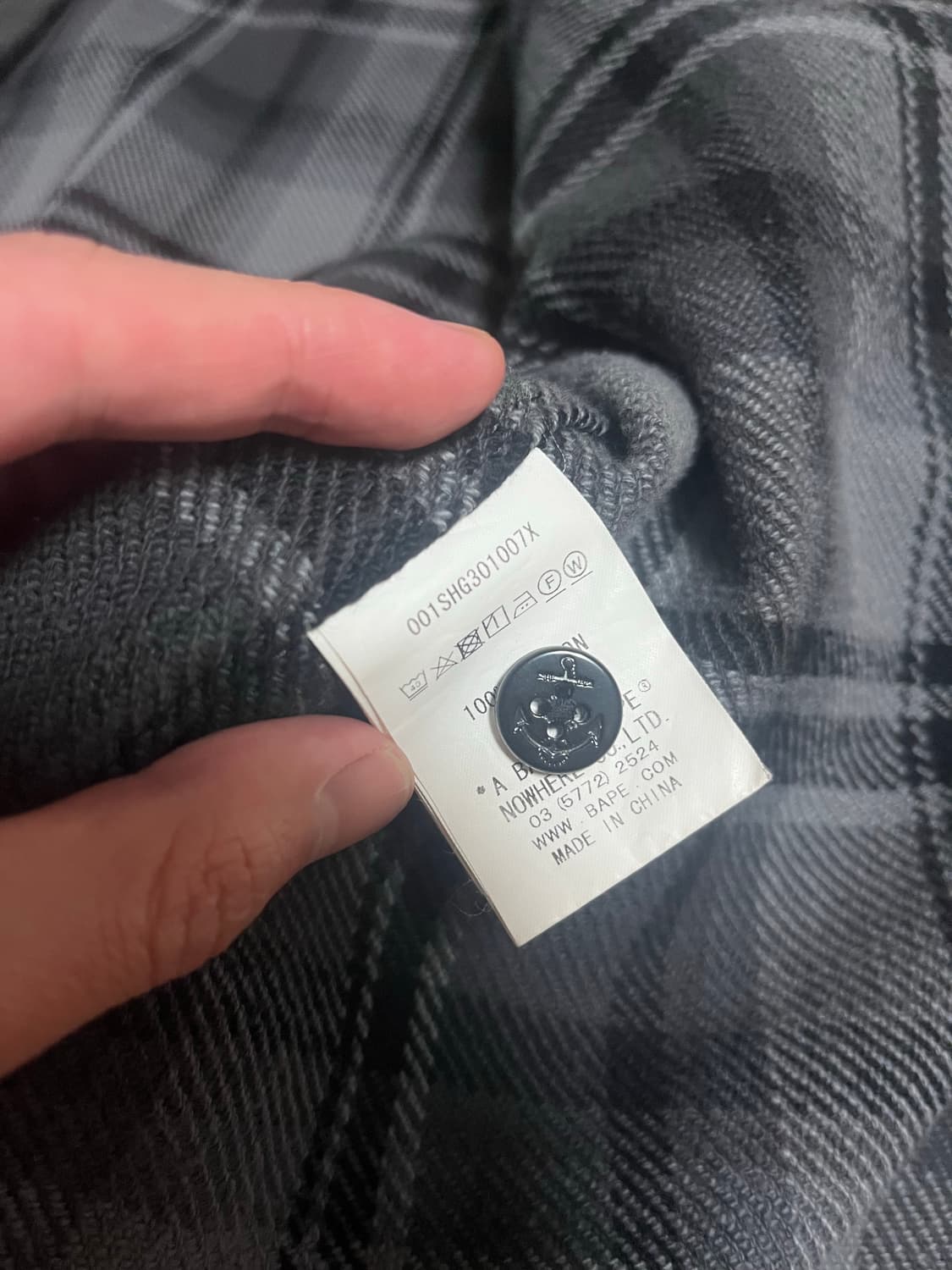 [XL] 베이프 체크 플란넬 셔츠 상품이미지7