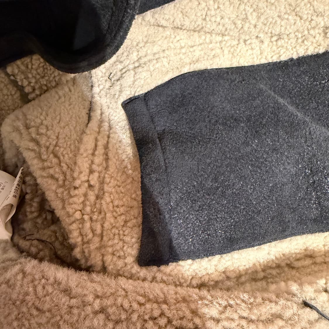 오리지널 양가죽 양털 랜치 무스탕 코트 L 상품이미지4