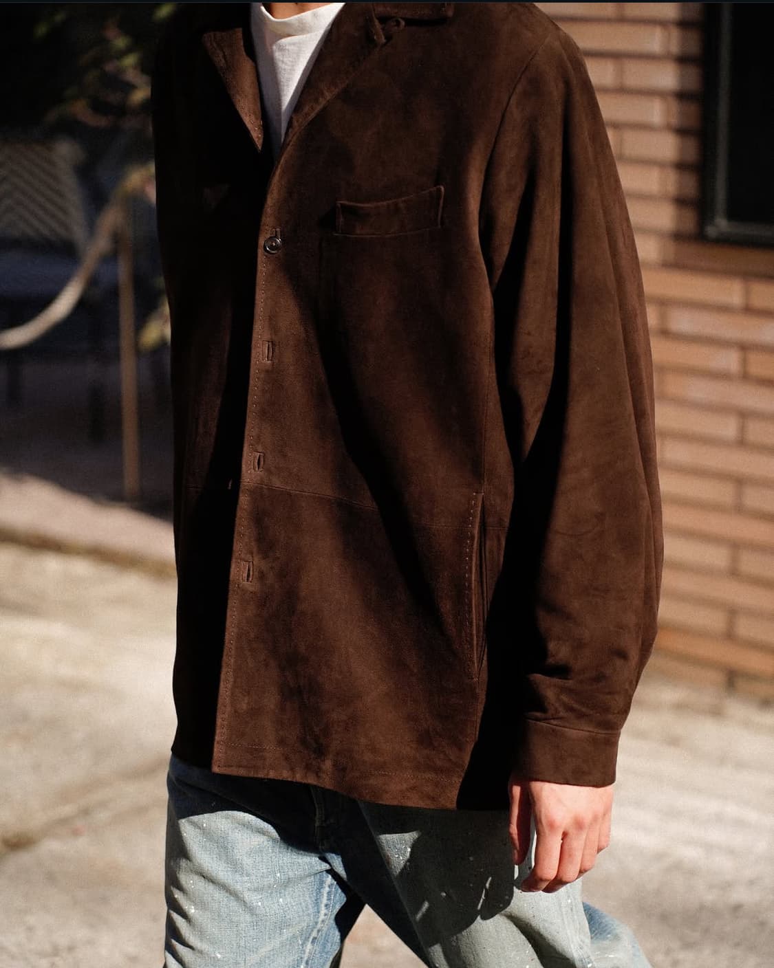 마티앤선즈 25aw 고트스웨이드 자켓 다크브라운 3 상품이미지5