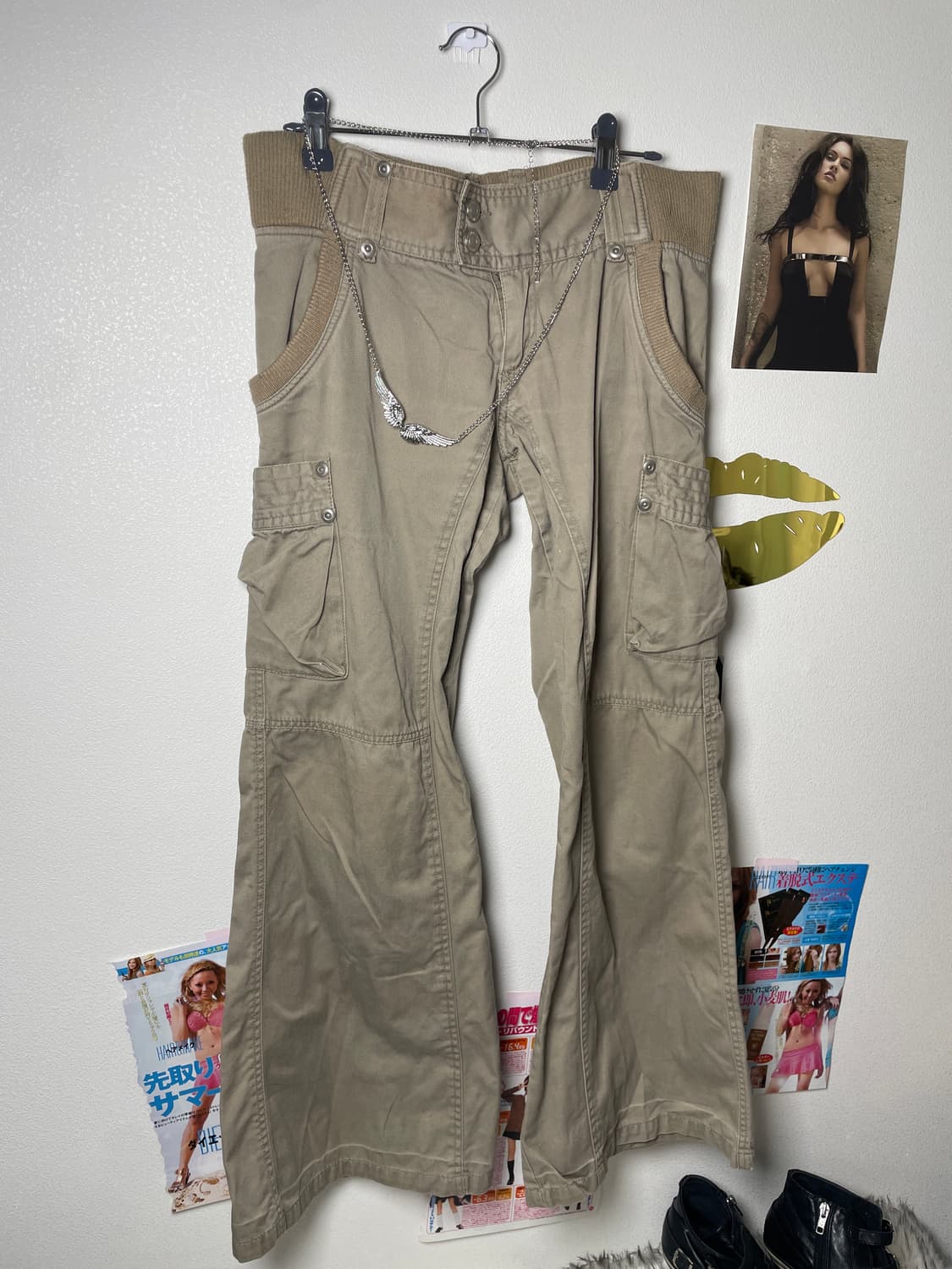 Y2k 부츠컷 로우라이즈 플레어 카고 팬츠 상품이미지2