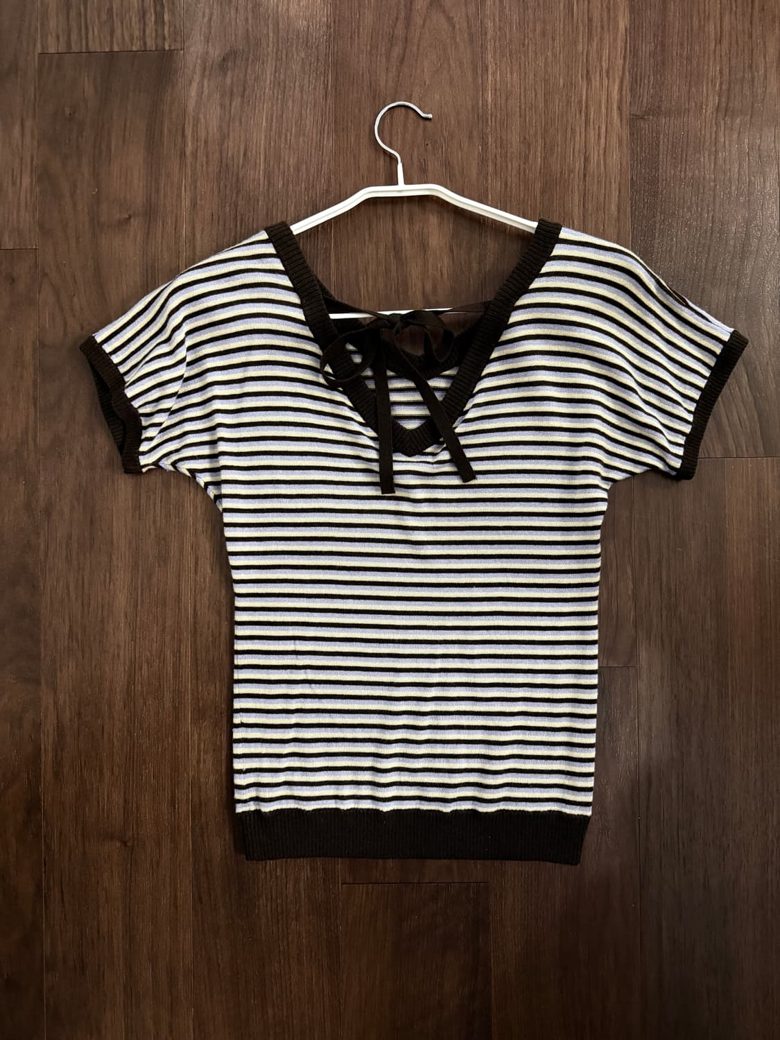 버버리 스트라이프 리본 반팔 니트 상품이미지2