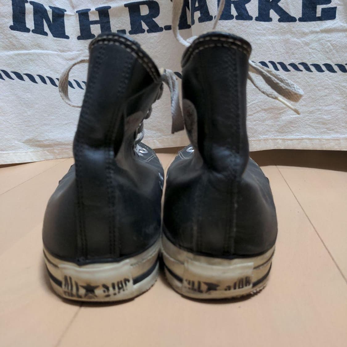 90s 컨버스 레더 블랙 made in usa 상품이미지3