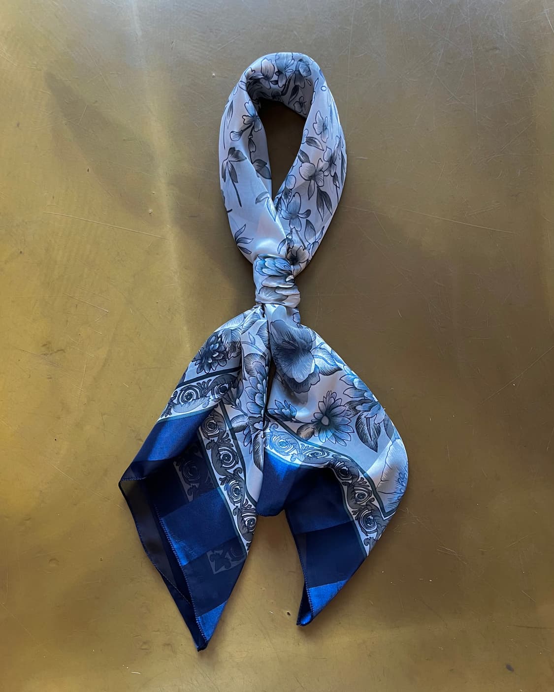 Japanese Vintage Floral Silk Big Scarf 상품이미지7
