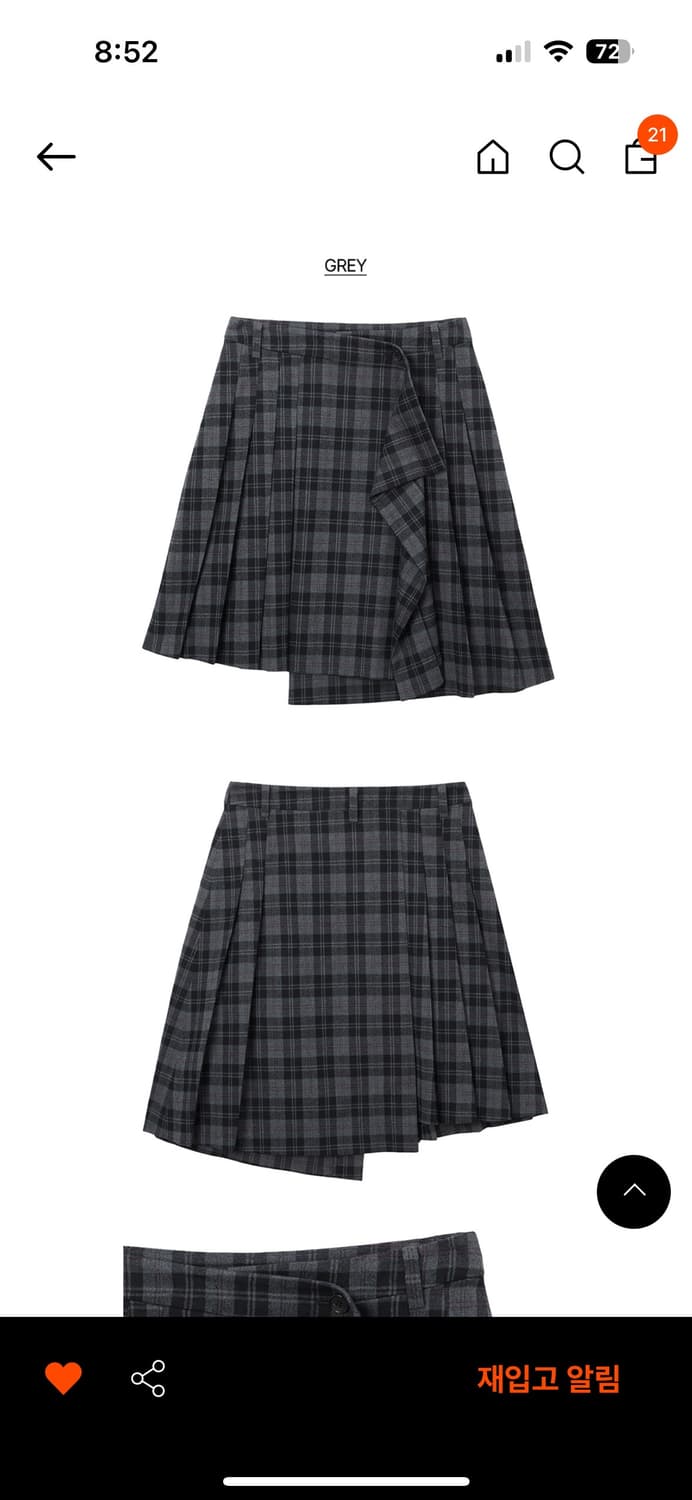 LCDC 체크 플리츠 스커트 상품이미지3