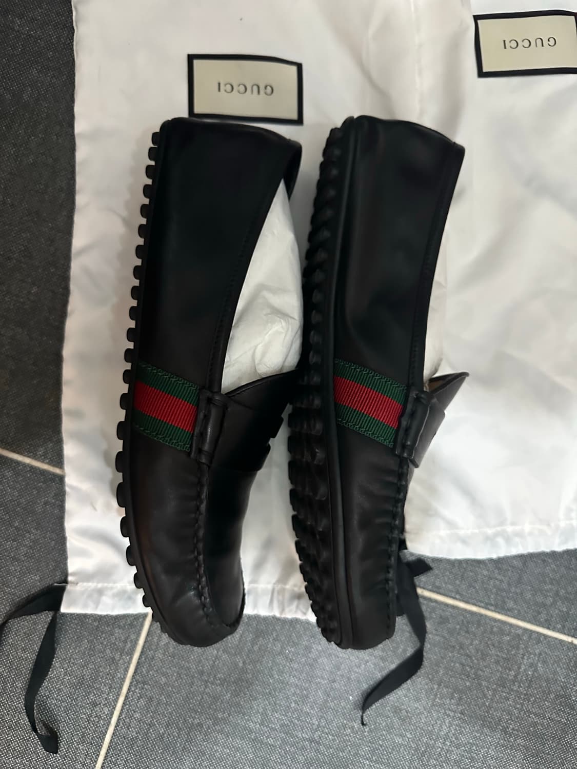 구찌 남성 웹 스트라이프 드라이빙 슈즈 / 566294 / UK8(270 상품이미지2