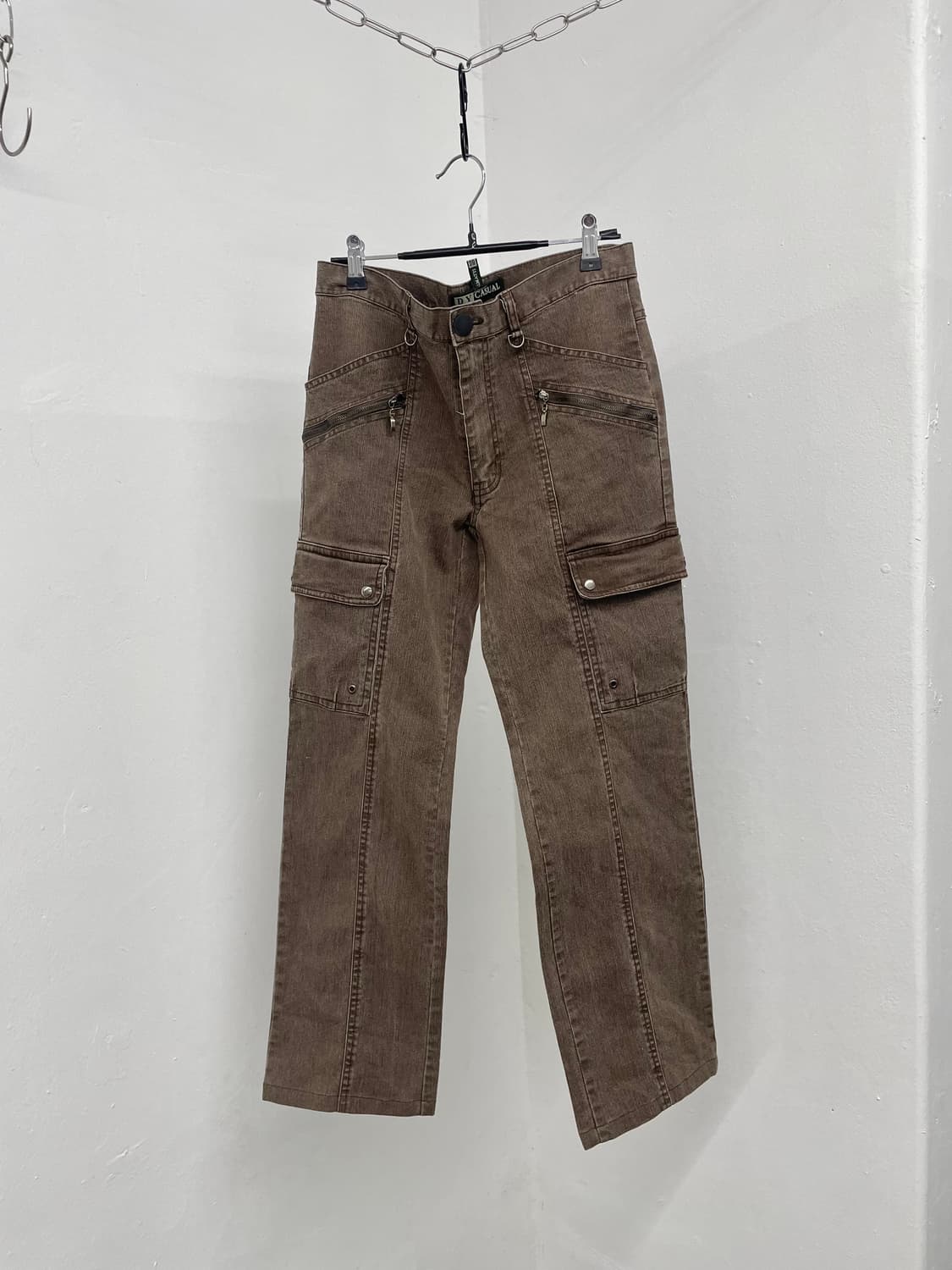 브라운 워싱 디테일 카고팬츠 상품이미지2