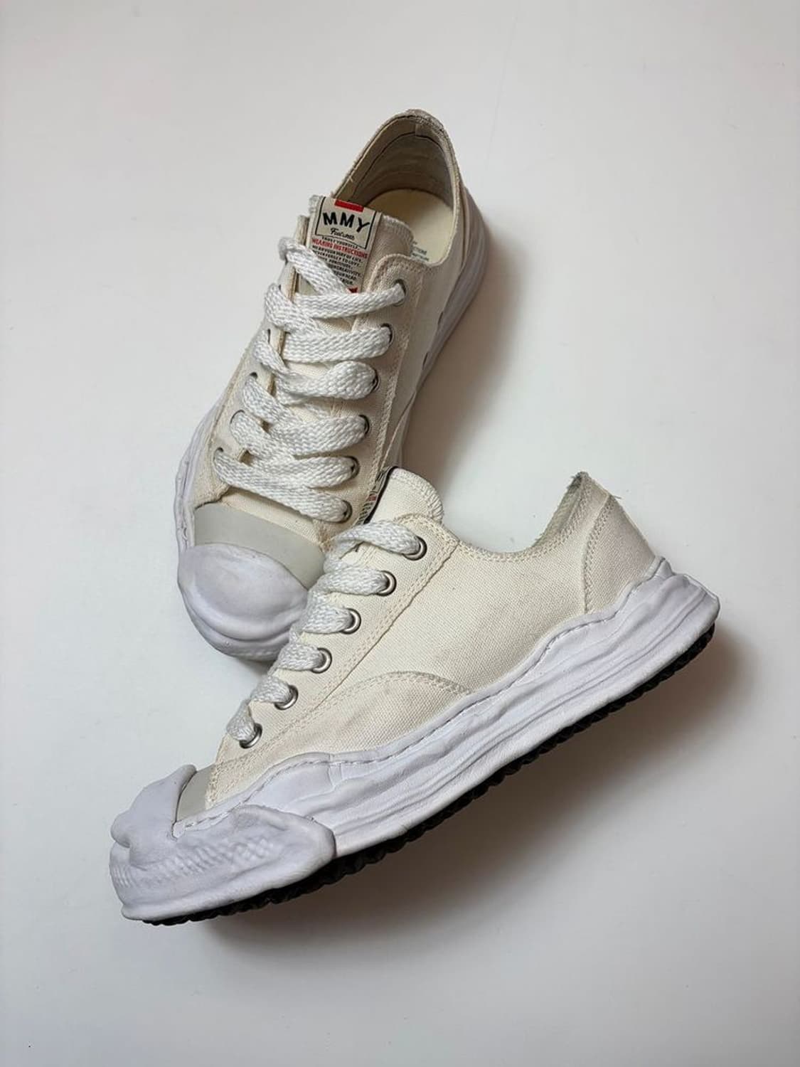 메종 미하라야스히로 행크 OG솔오버다이드 캔버스로우탑 스니커즈 Q1473 상품이미지1