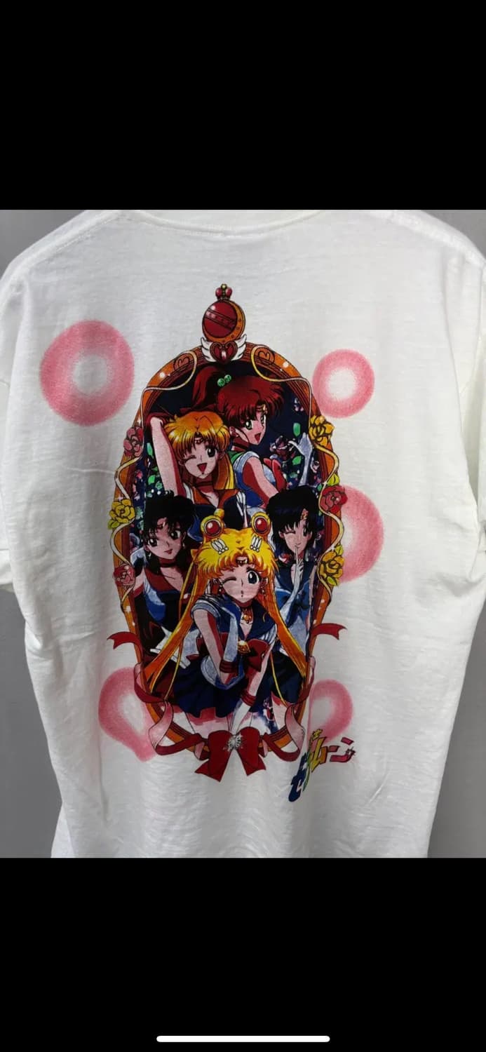 빈티지 USA 달의요정 세일러문 그래픽 화이트 반팔 H2515 상품이미지5