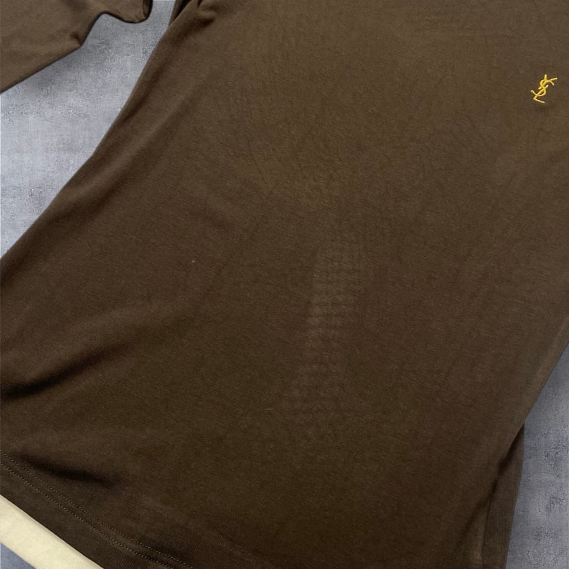 생로랑 Saint laurent 브라운 레이어드 긴팔 티셔츠 상품이미지5