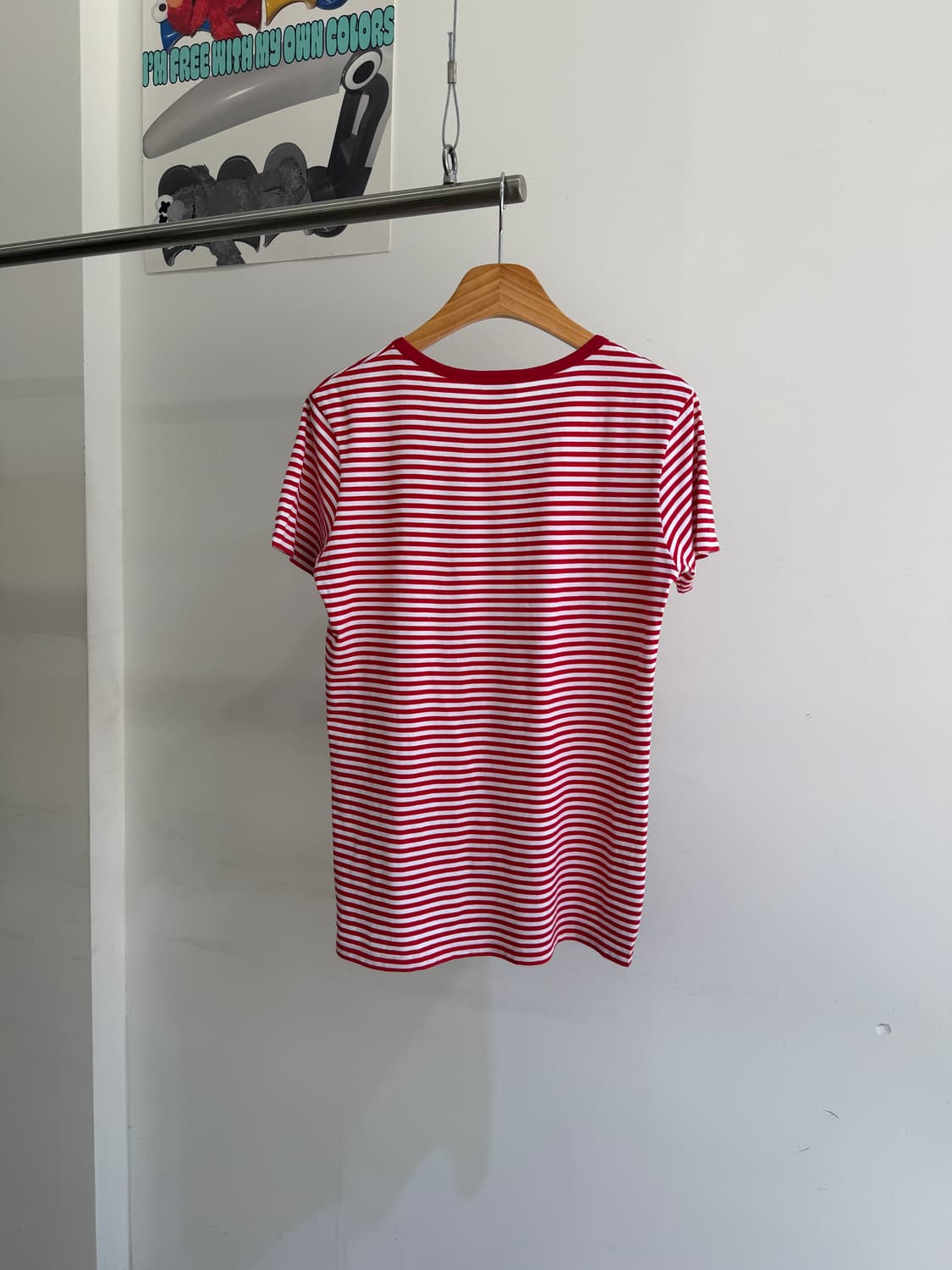 SUNSPEL (Made in England) 레드 스트라이프 반팔티셔츠 상품이미지4