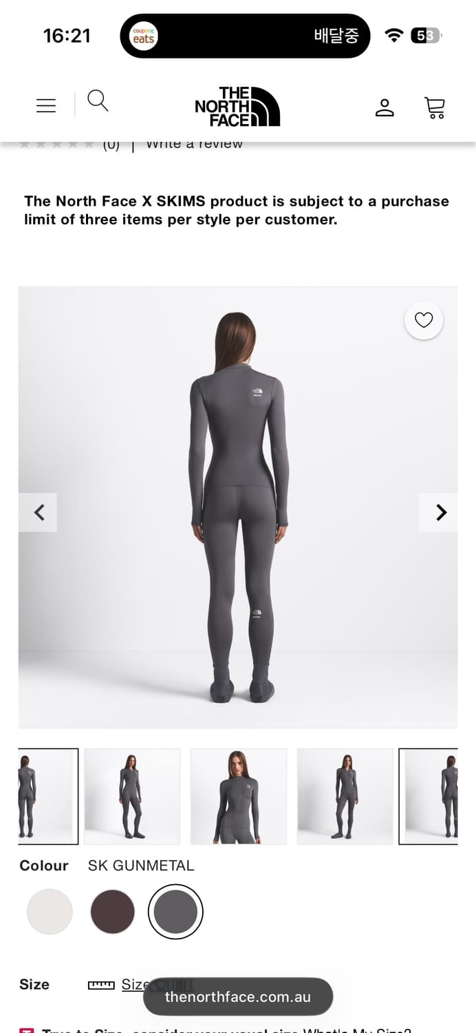 Skims X North Face Lefina 롱슬리브탑 M 상품이미지2