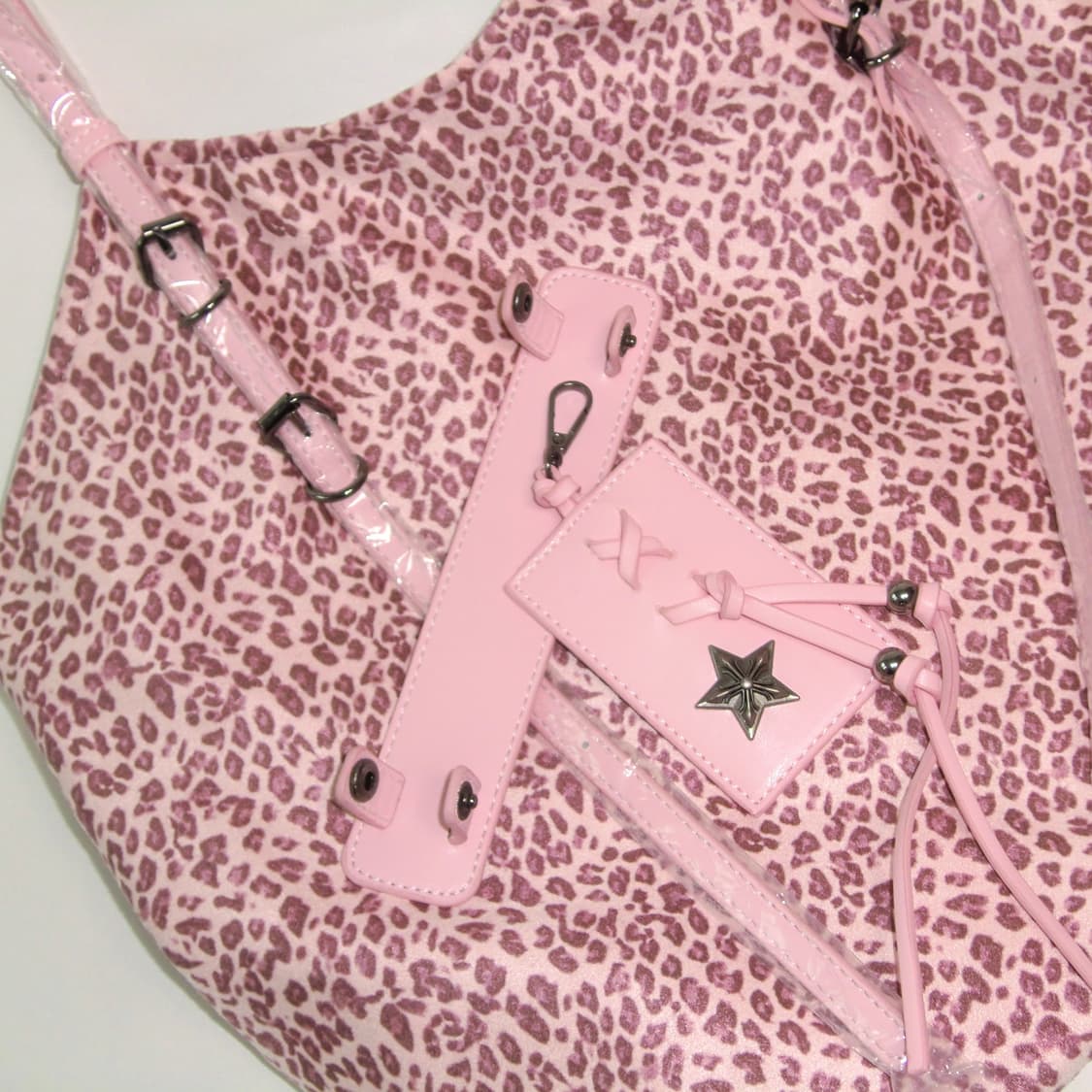 핑크 레오파드 숄더백 상품이미지3
