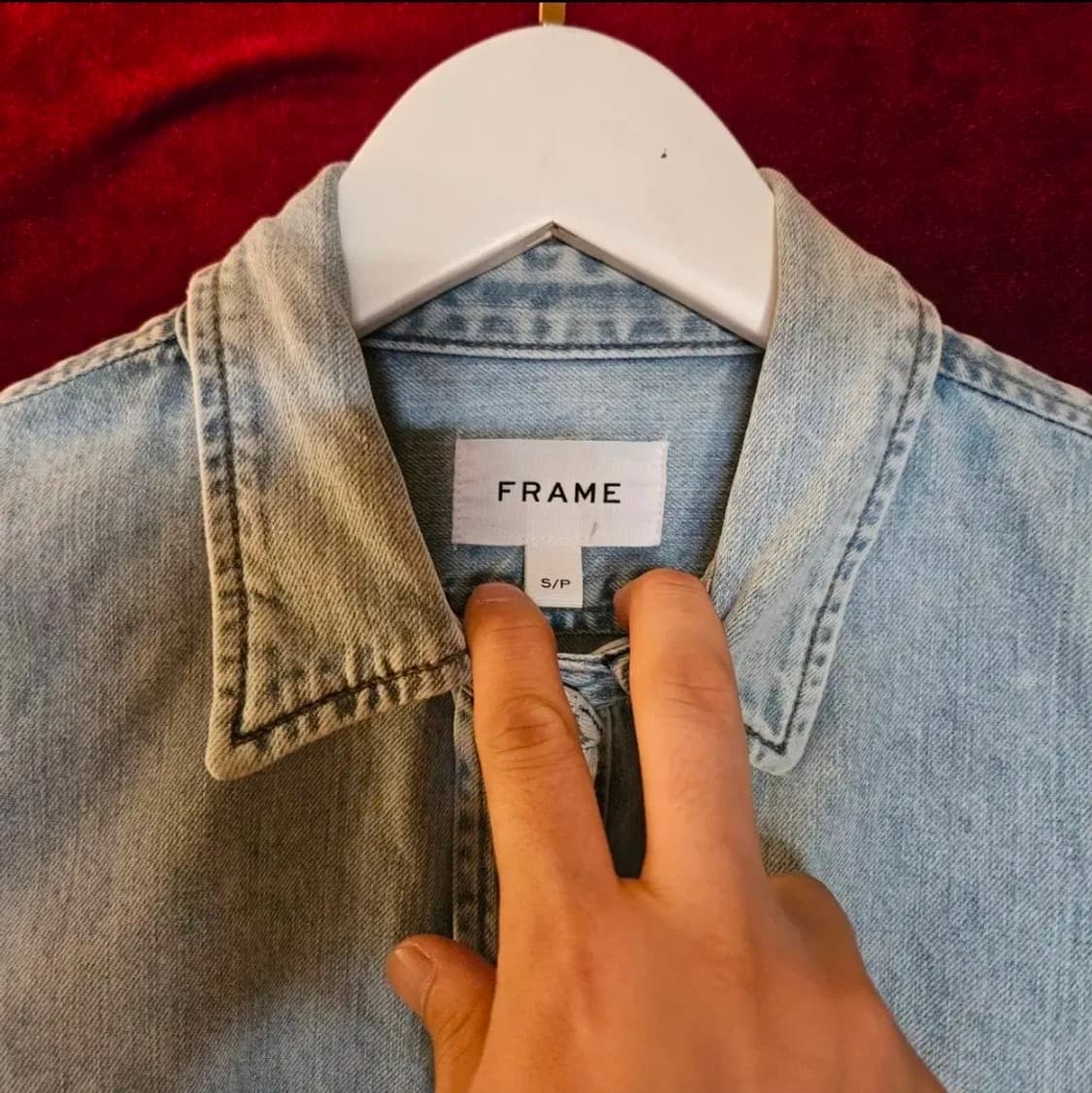FRAME 프레임 숄더 주름 포켓 데님 블라우스 S size(55-66) 상품이미지7