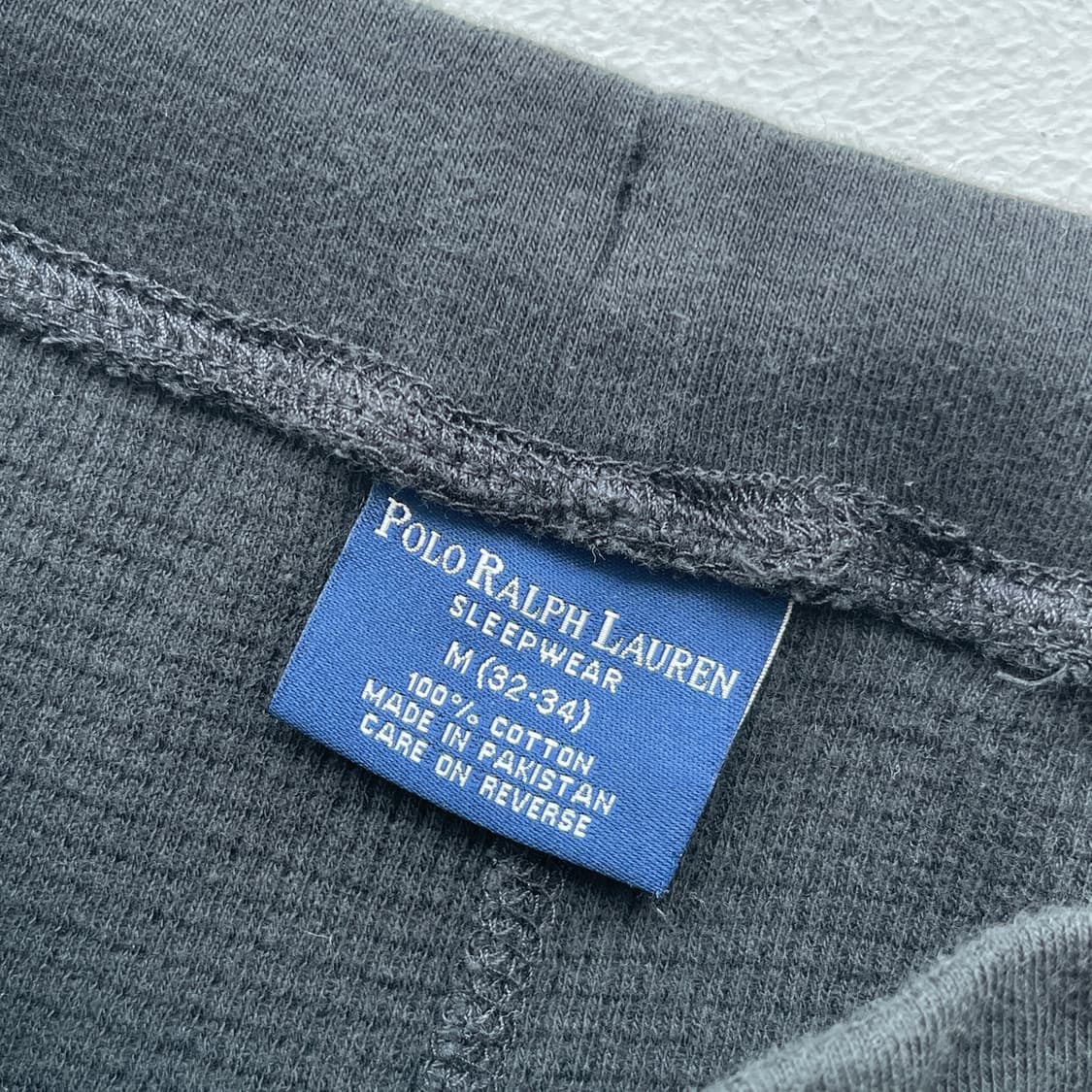 폴로 기본 포니 슬립 웨어 블랙 와플 팬츠 상품이미지8