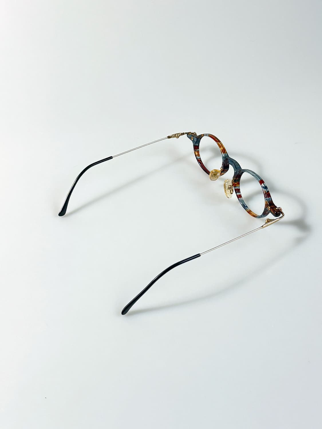 90s 피에르 발망 패턴 오벌 뿔테 프레임 빈티지 안경 상품이미지4