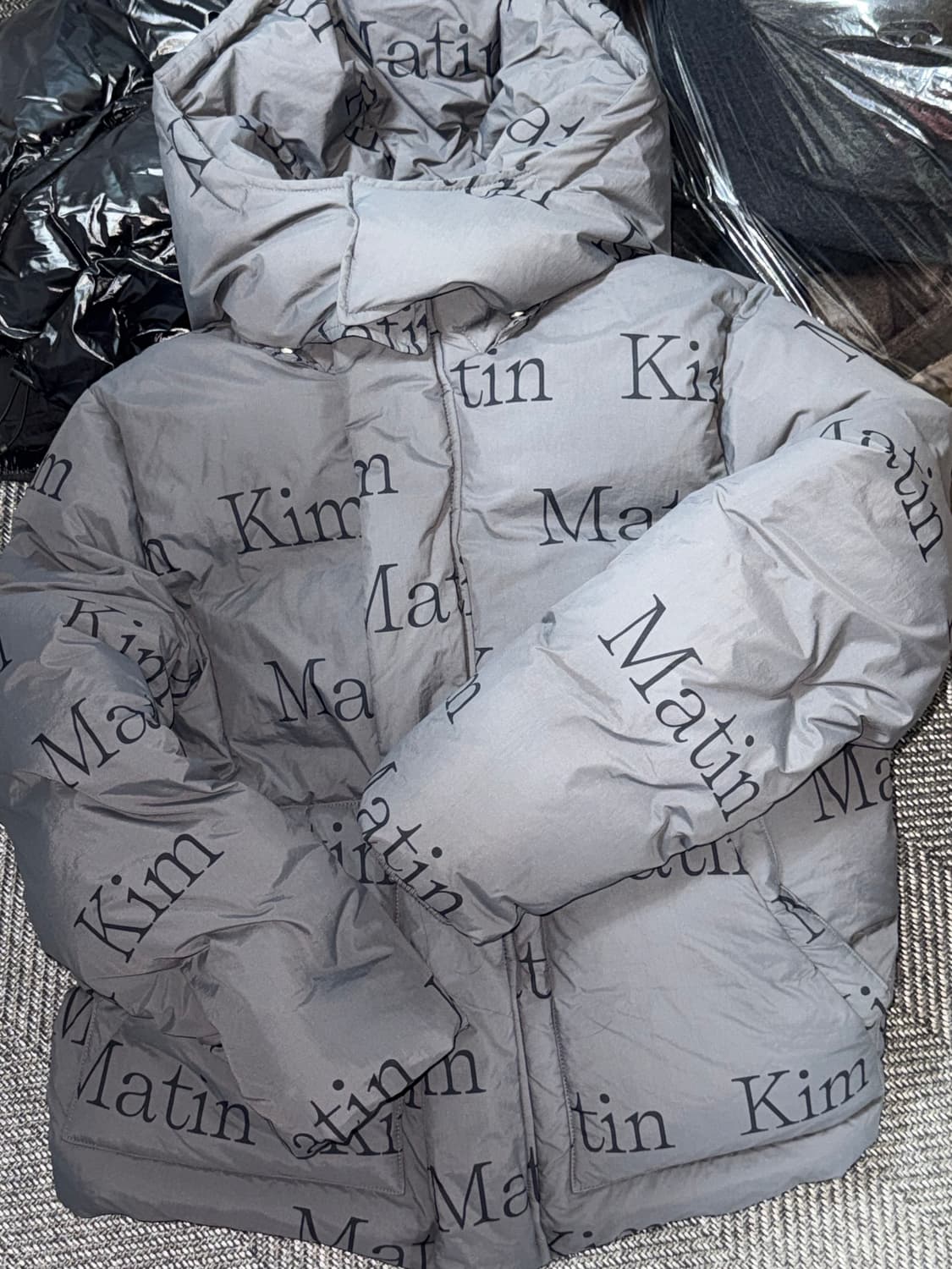 마뗑킴 로고 덕다운 패딩 상품이미지1