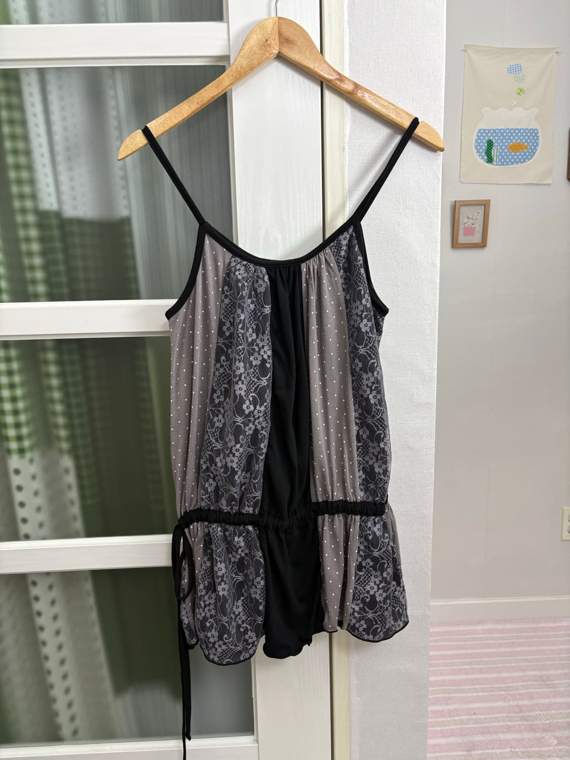 도트 레이스 슬리브리스 상품이미지5