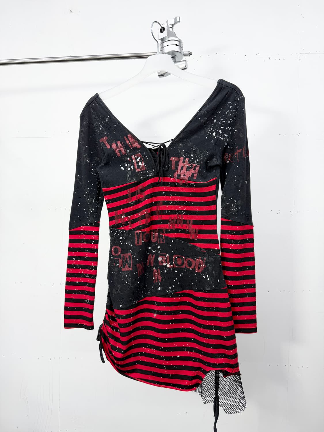 H.Anarchy Blood Stripe Lace-Up dress 상품이미지5