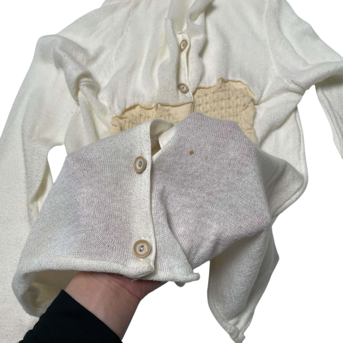 Pour deux 와플 디테일 캐시미어 블렌드 가디건 상품이미지8