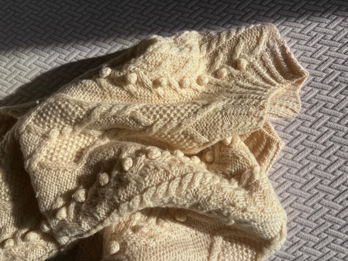 빈티지니트_흰순이 아란니트,폼폼이 울100 상품이미지7