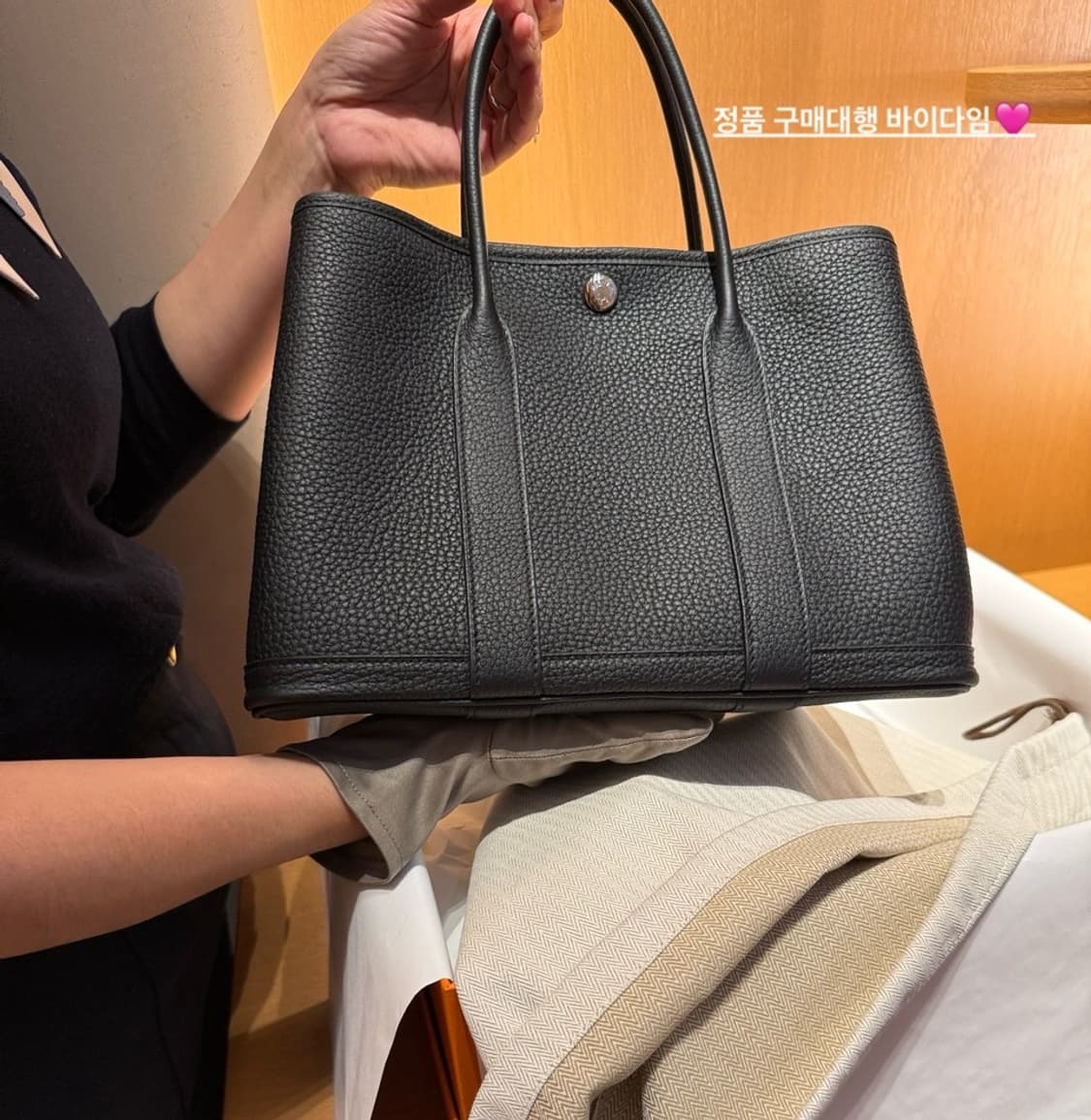 에르메스 가든파티30 블랙 k  상품이미지1