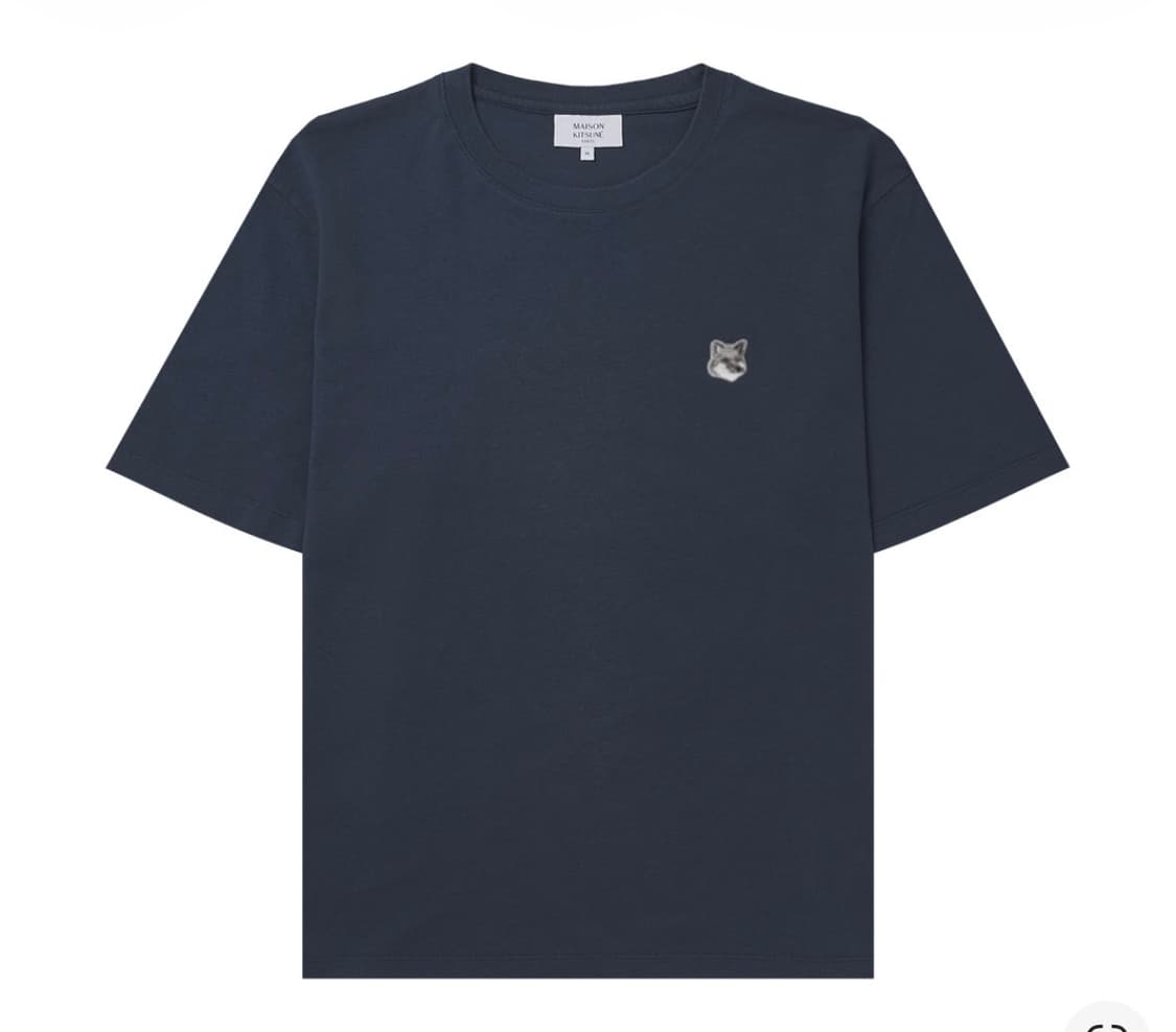 메종키츠네 그레이 폭스 헤드 패치 반팔티 XL 네이비 상품이미지1