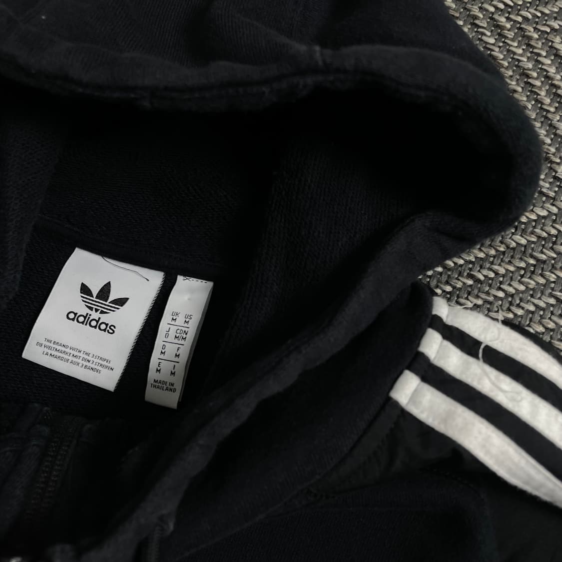 아디다스 트레포일 트랙 스웻 후드집업 블랙y 4114 상품이미지5