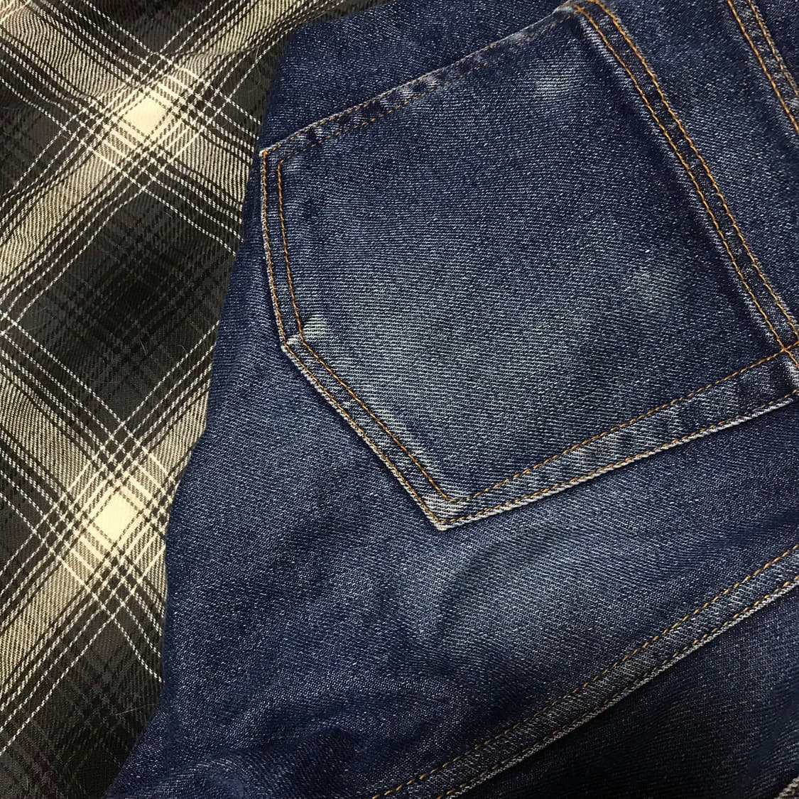 재팬 90s osj 와이드 스트레이트 핏 리얼 페이딩 중청 상품이미지5