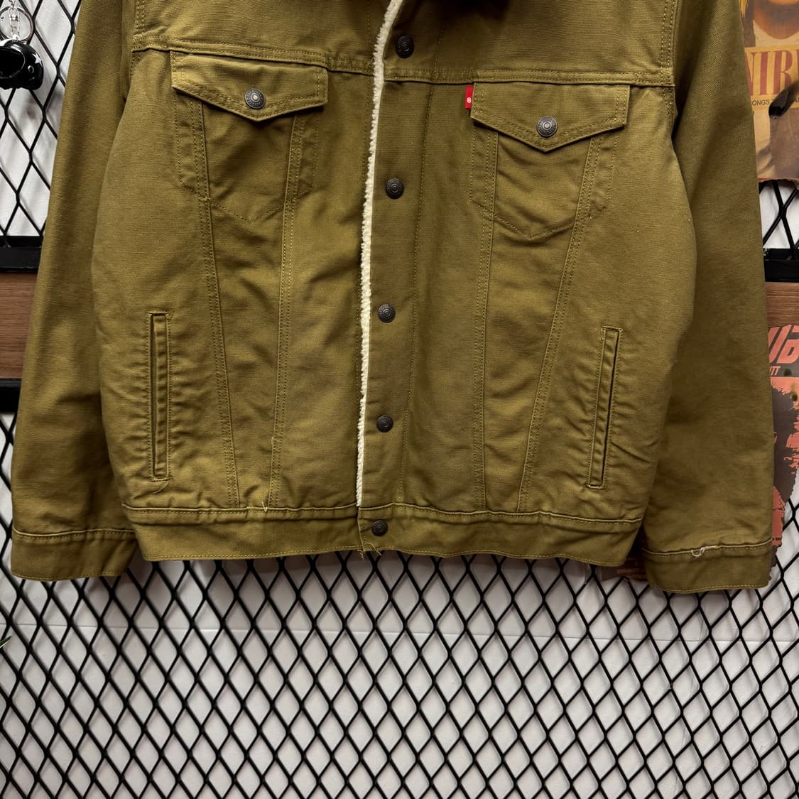 리바이스 타입 3 쉐르파 트러커 자켓 올리브 상품이미지4