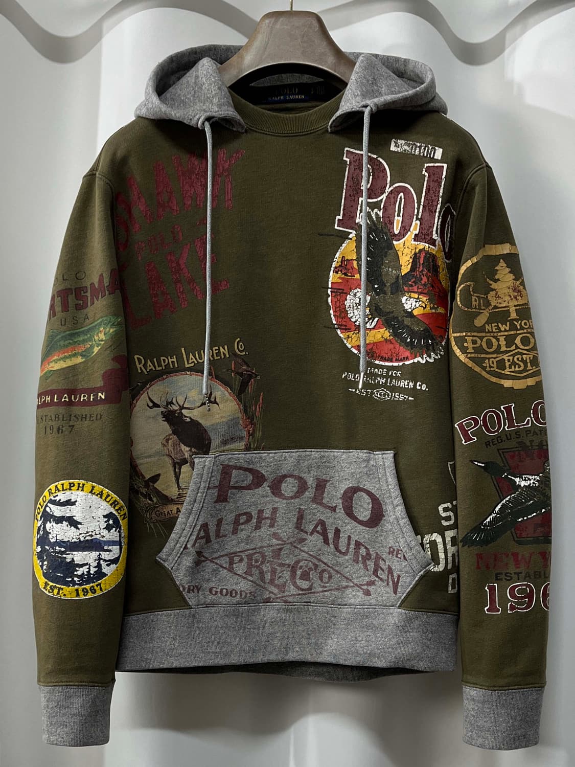 폴로 랄프로렌 스포츠맨 올오버 크렉바인더 에프터후디 스웻셔츠 상품이미지1