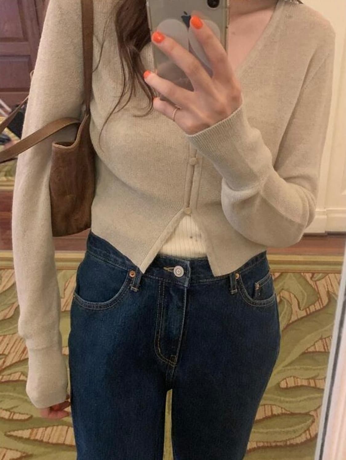 미뉴에트제작 린넨가디건 베이지 상품이미지4