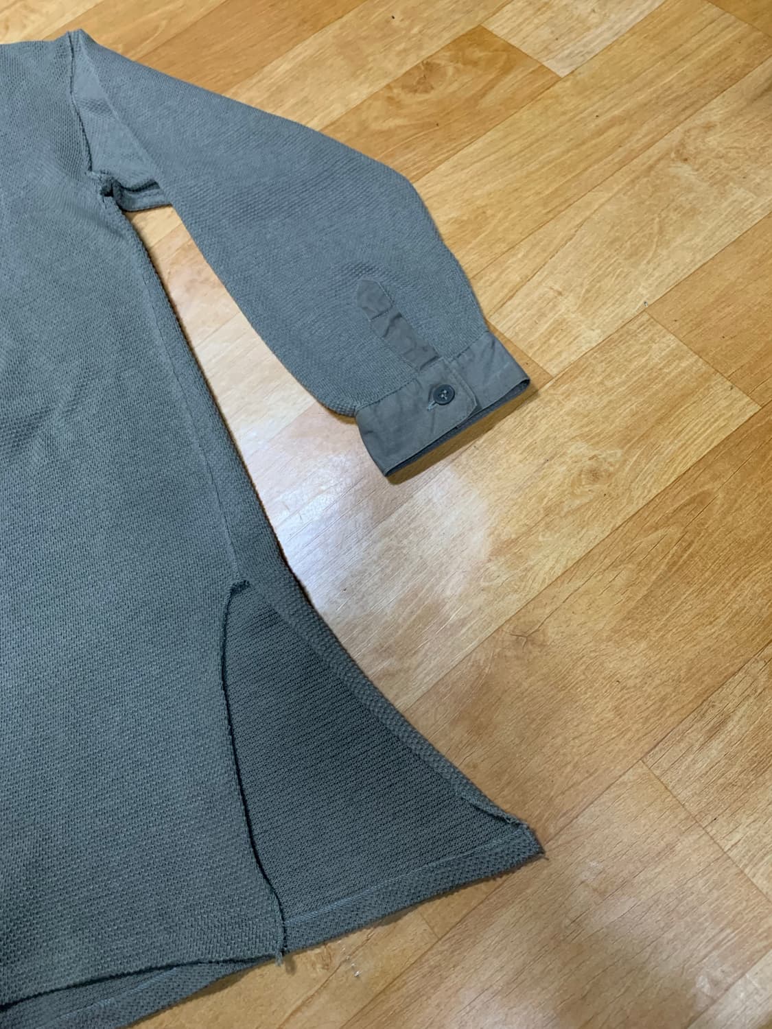 SWEDEN ARMY M-39 언더웨어 외플 헨리넥 셔츠=스웨덴 군 상품이미지5