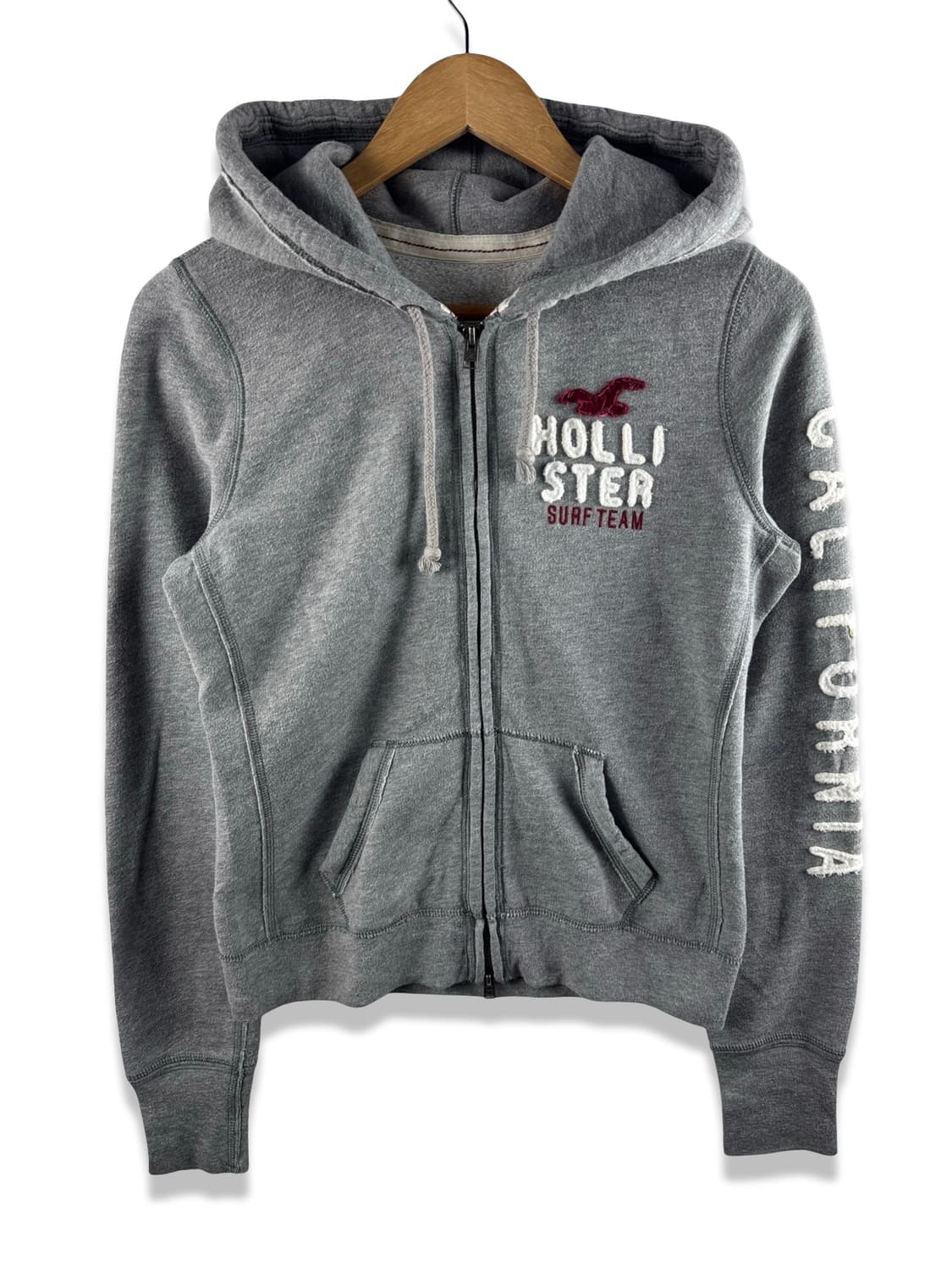 홀리스터 그레이 사이드로고 후드집업2409 상품이미지1