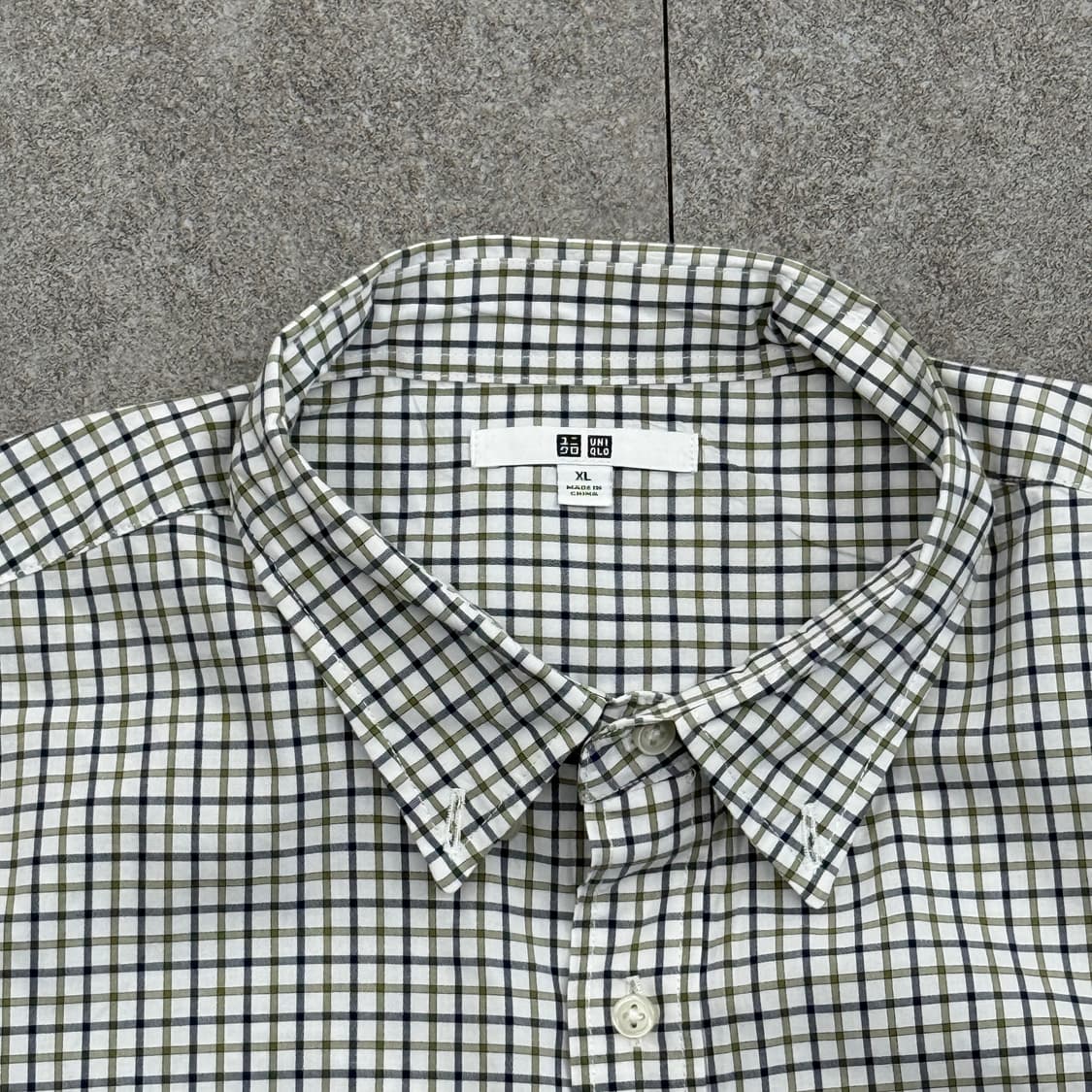 새상품급 유니클로 셔츠 그린체크 상품이미지7
