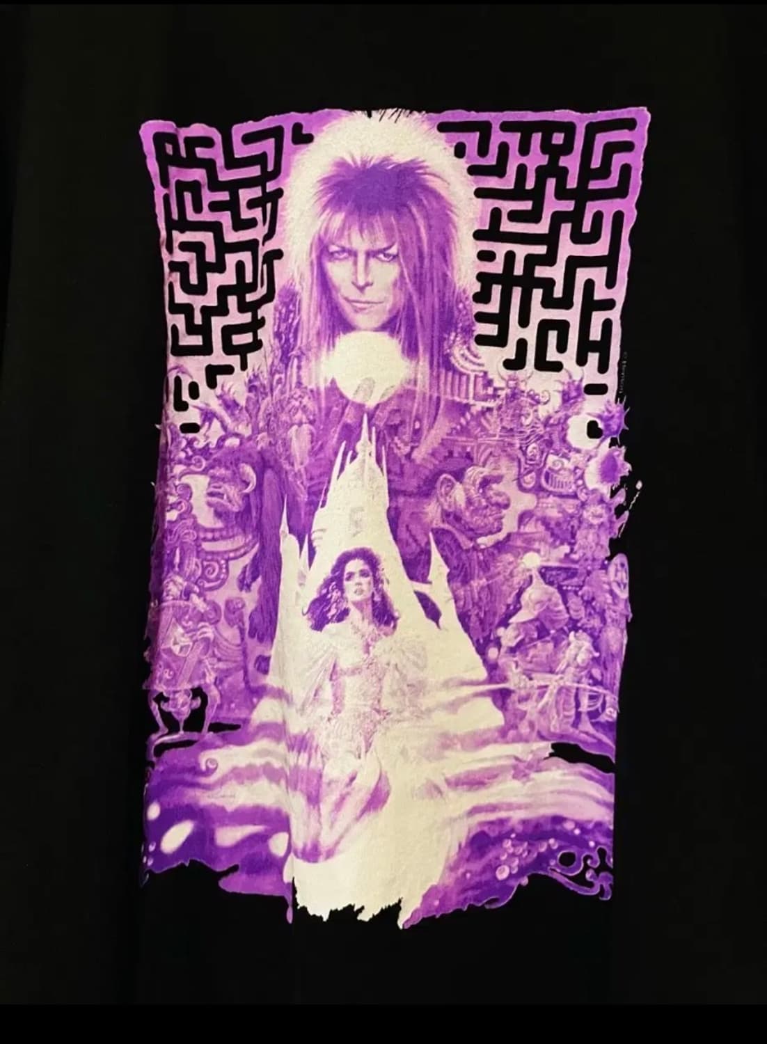 데이비드보위 86s 영화 라비린스 무비 티셔츠 XL 구제 빈티지 상품이미지2