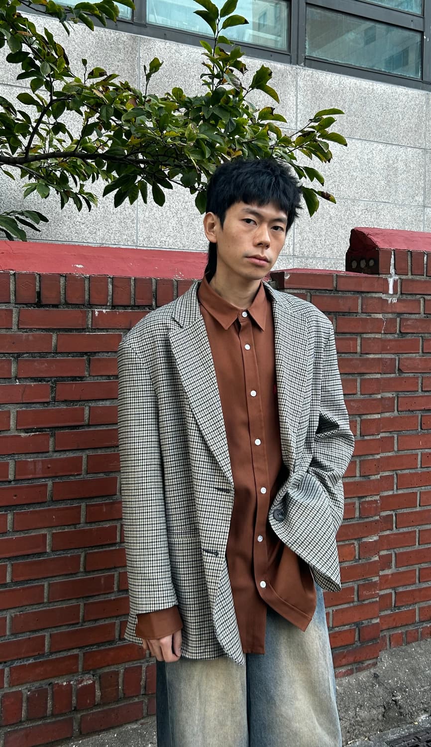 오버핏 브라운 포켓 셔츠 (L~XL) 상품이미지2