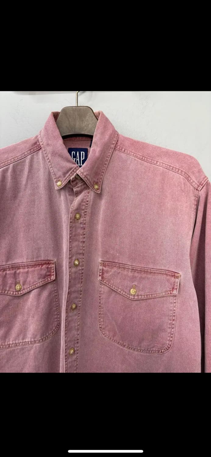 GAP 빈티지로즈핑크 데님셔츠 H1223 상품이미지3