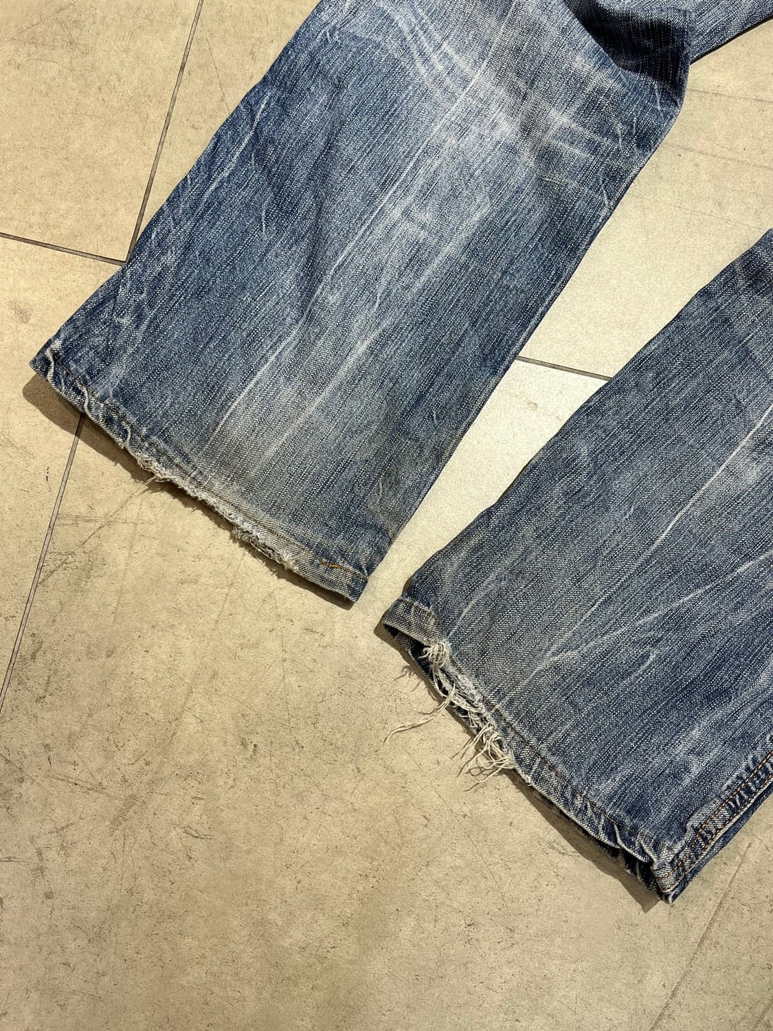 Edwin 빈티지 포켓 데미지 와이드 데님 팬츠 상품이미지4