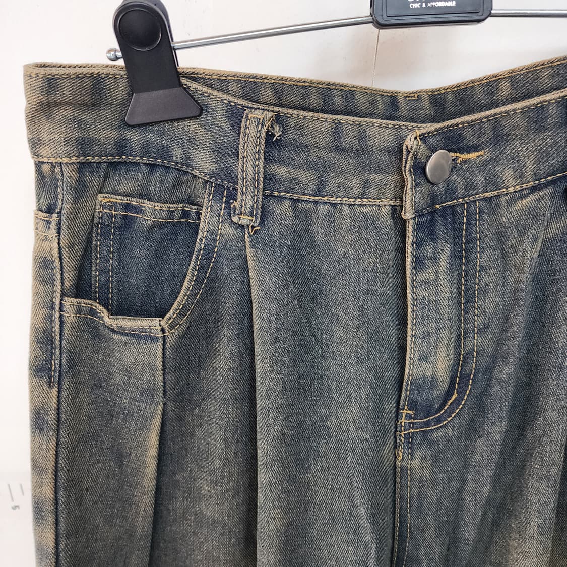 딥워싱 와이드 데님 팬츠 상품이미지2