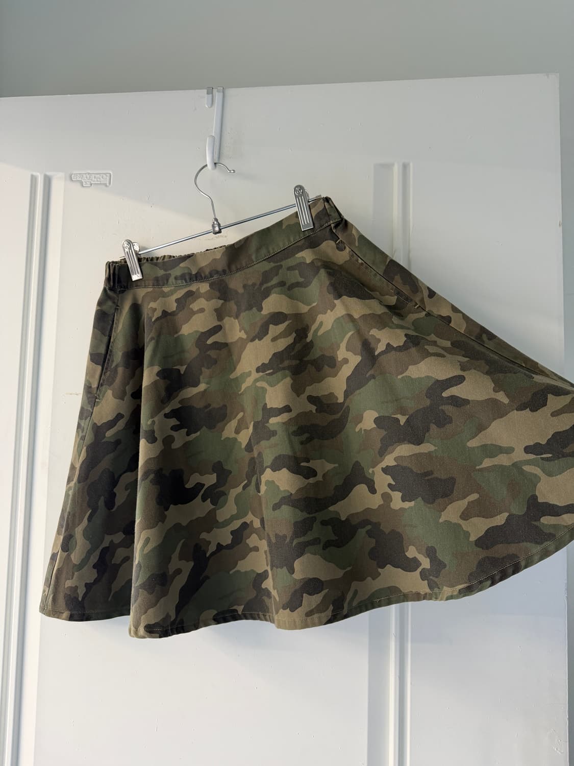 일본빈티지 우드랜드 카모 미디스커트 상품이미지7