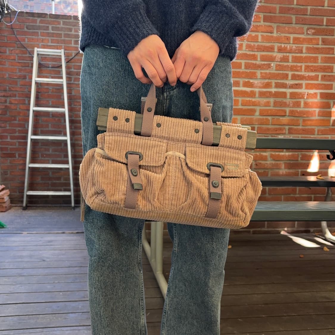 디젤 코듀로이 툴 토트백 상품이미지3