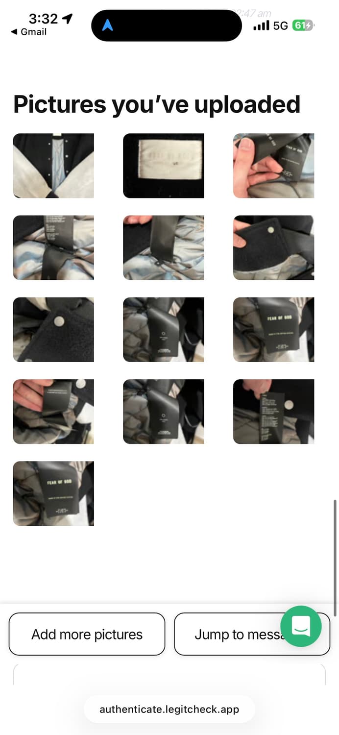 [M]피어오브갓 6th 컬렉션 바시티 자켓 상품이미지7