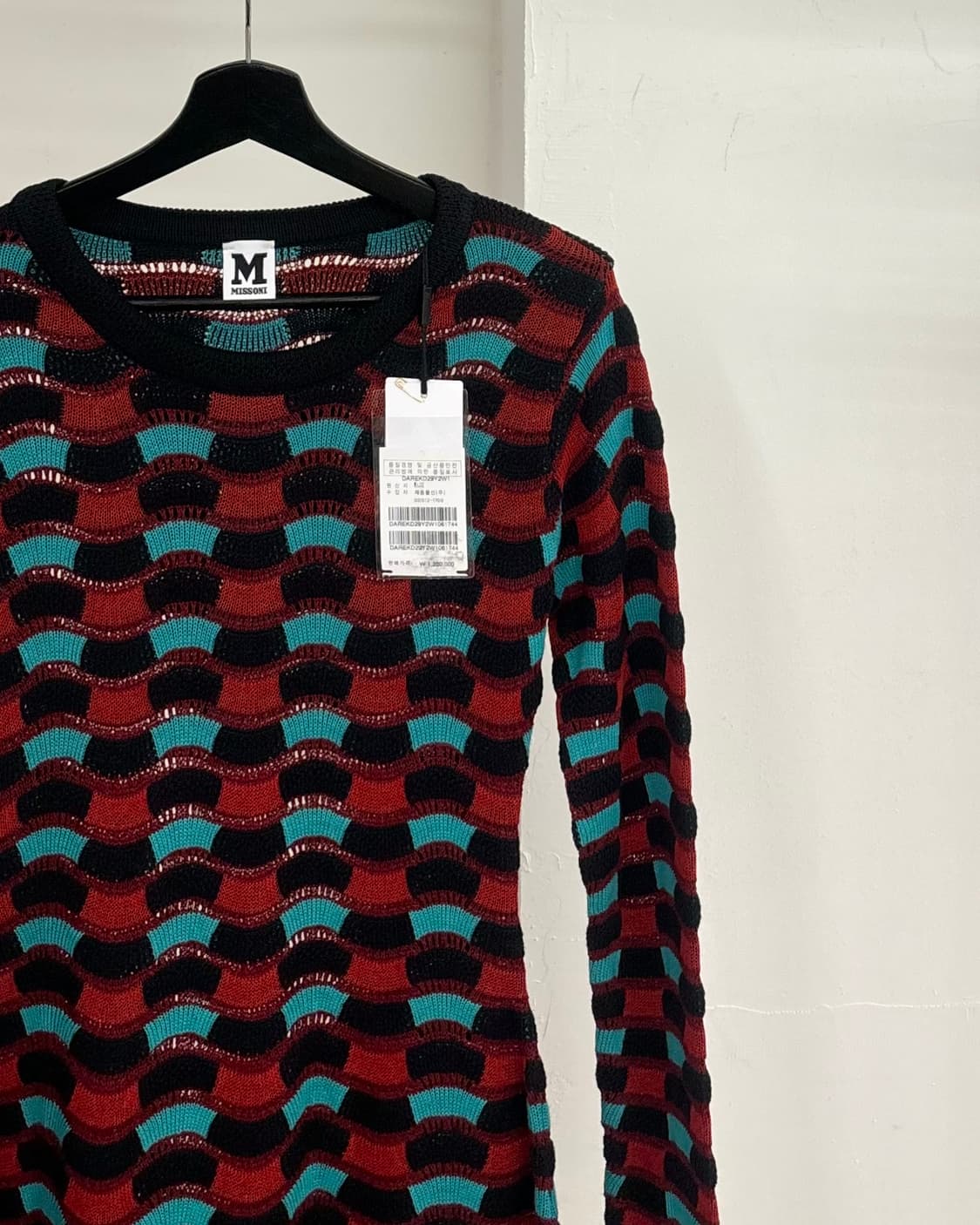 미쏘니 크로셰 니트 혼방 미니 드레스 상품이미지4