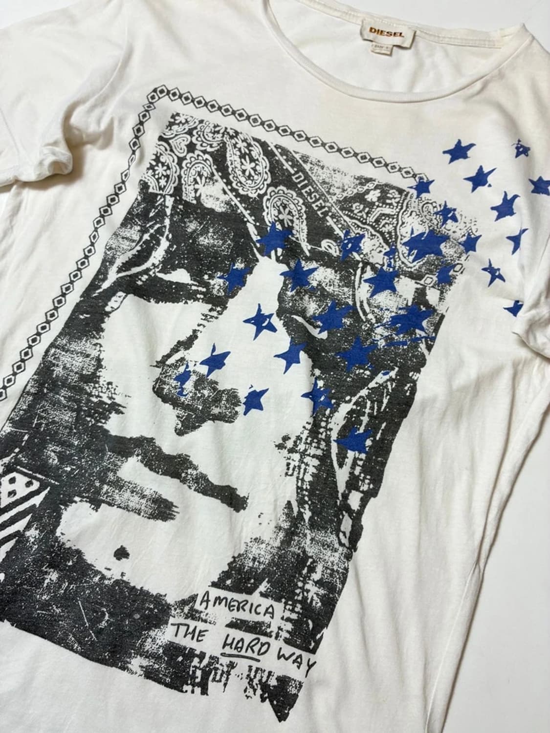 디젤 00's Y2K 옴므 펑크 프린팅 반팔 티셔츠 PN9053 상품이미지3