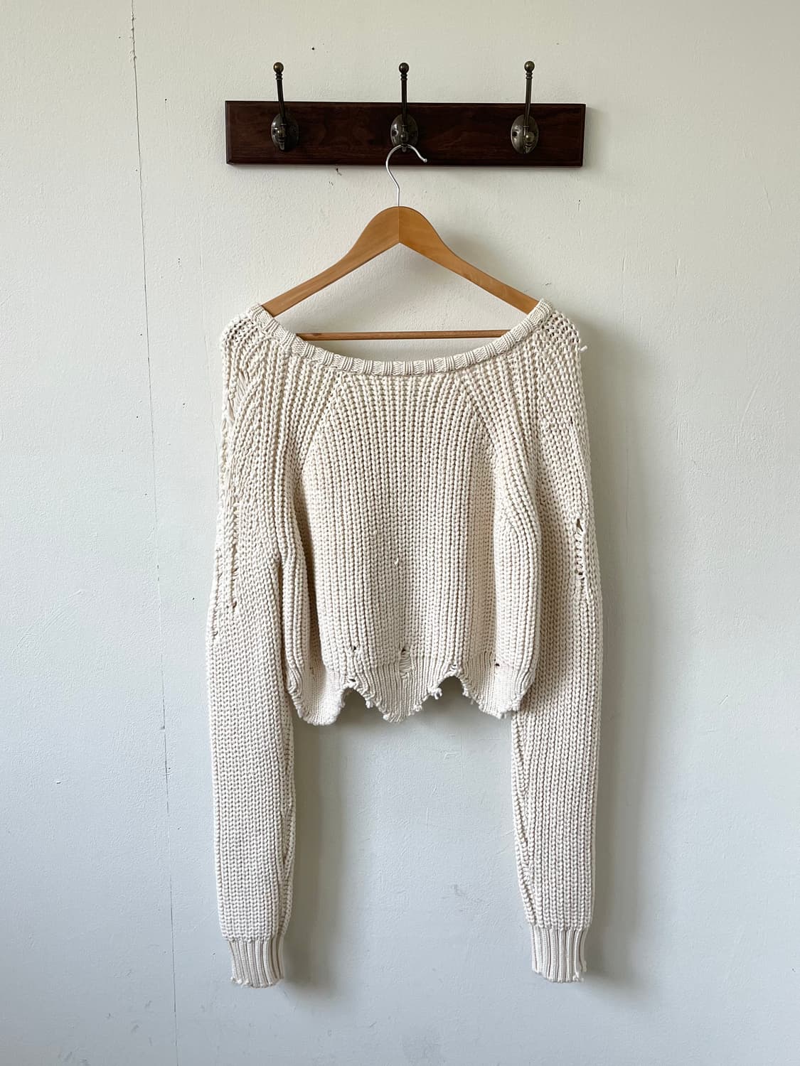 OFF White 크랙 크롭 스웨터 상품이미지3