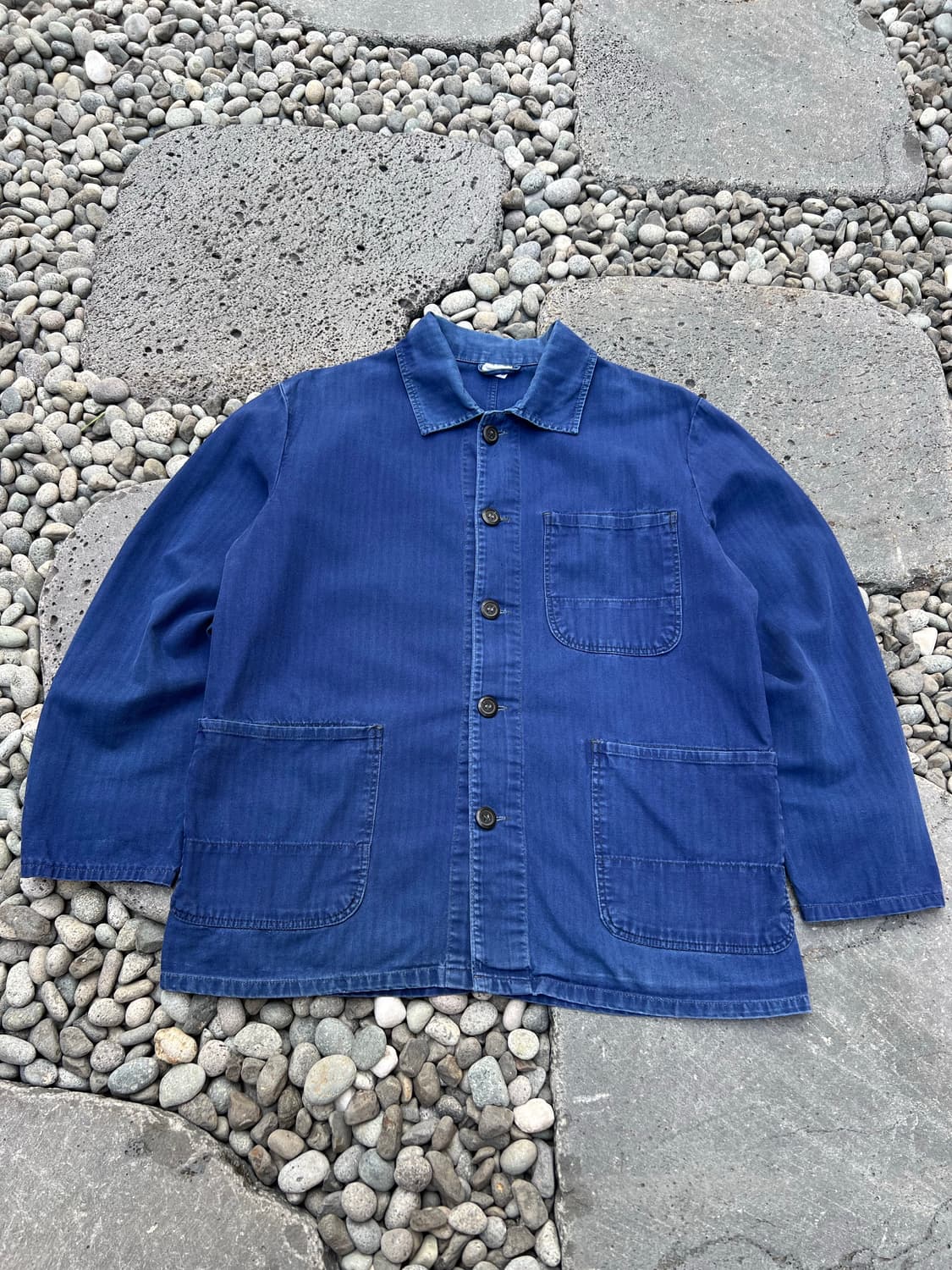 OLD VINTAGE HBT WASHING BLUE 프렌치워크자켓 상품이미지1