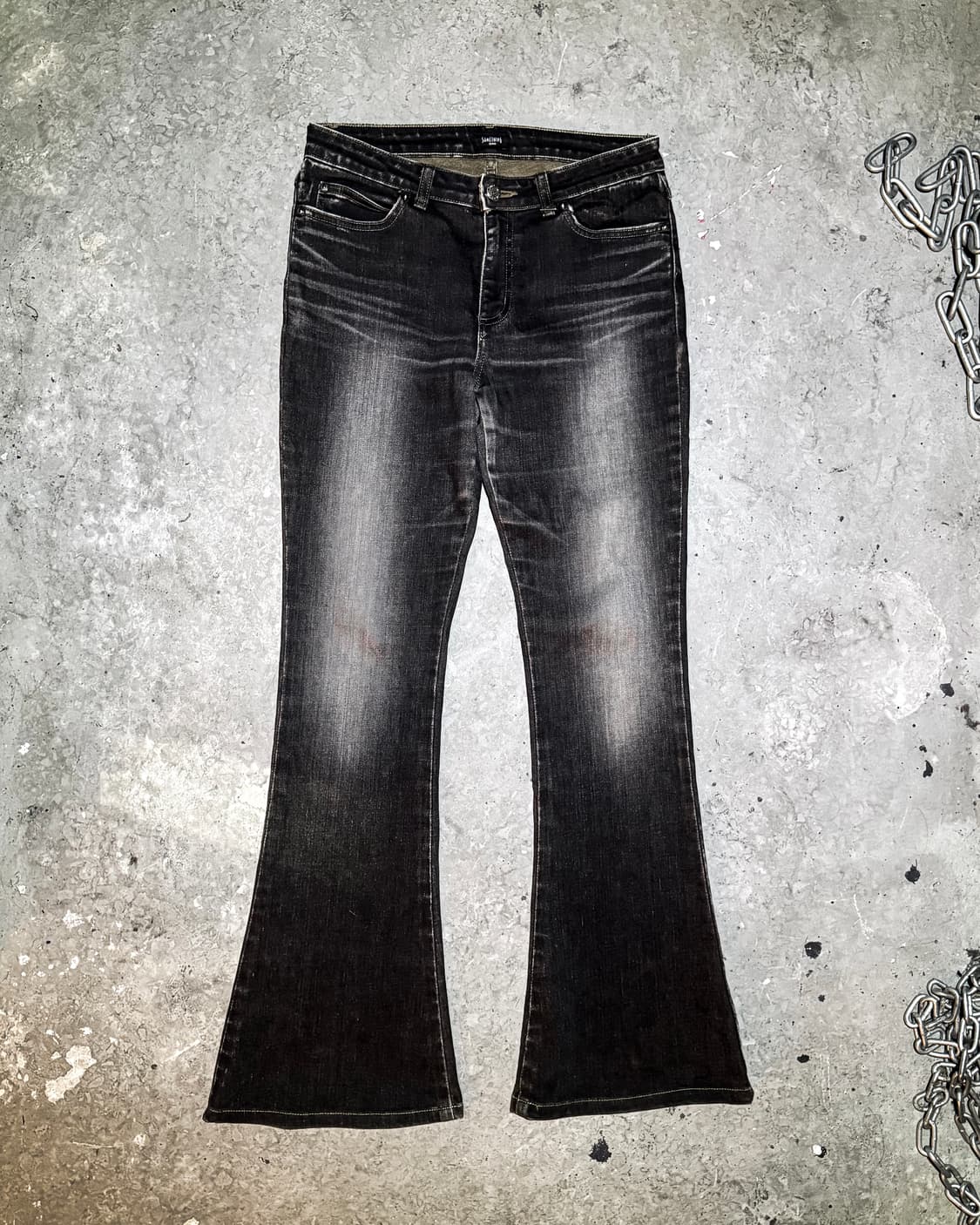 SOMETHING – Black Washed Bootcut Denim P 상품이미지2