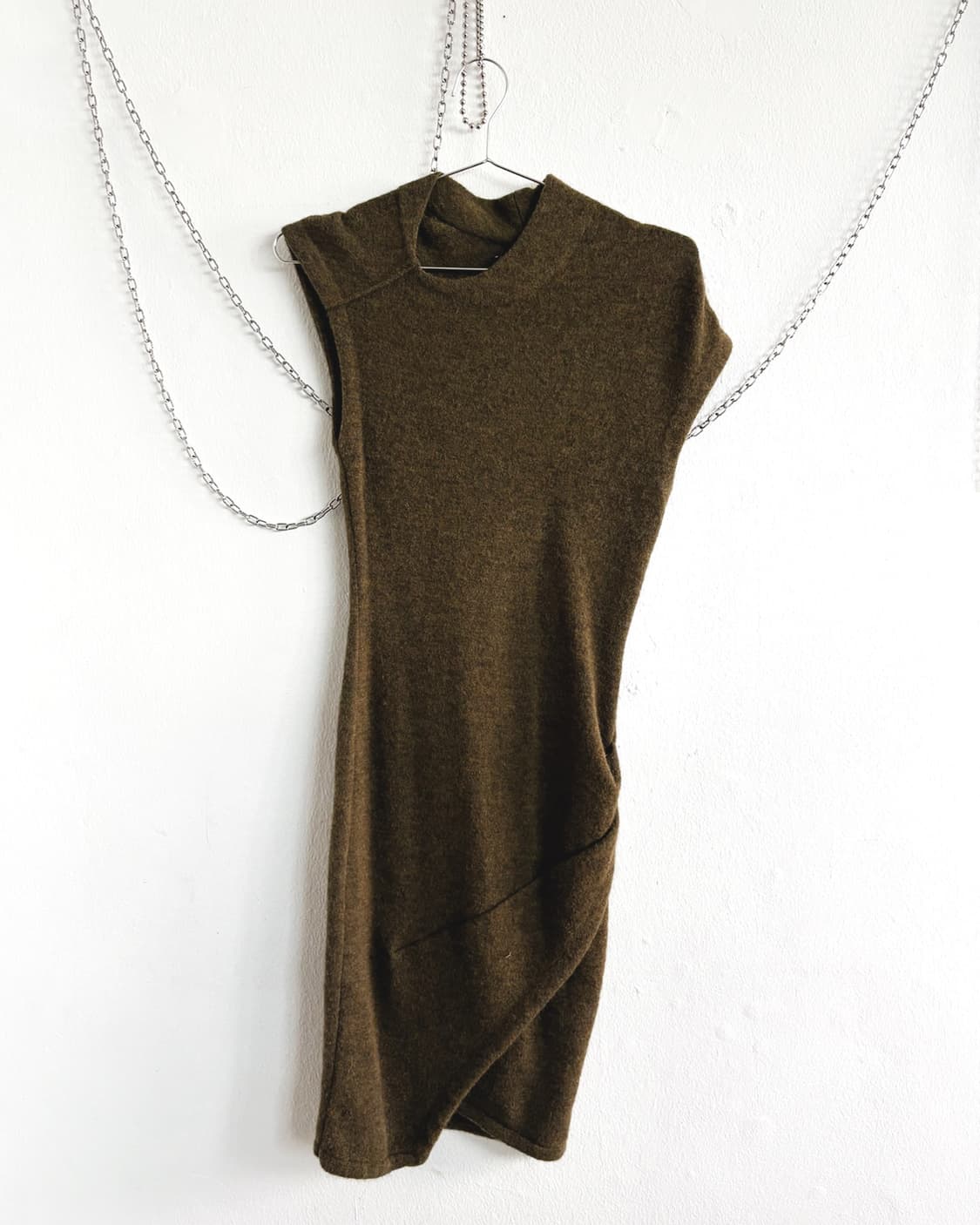 이자벨마랑 asymmetric 드레이프 울 원피스 상품이미지5