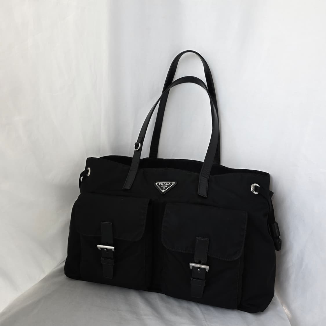 [정품 PRADA] 프라다 투포켓 나일론 쇼퍼백 숄더백 상품이미지10